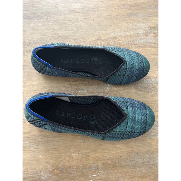 Rothy's The Flat Pine Plaid Knit Fabric Slip On Ballet Flats Women’s US 6 - Picture 9 of 9
